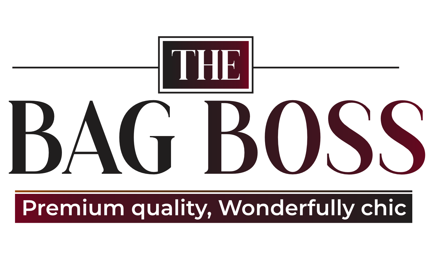 (BURGUNDY) THE BAG BOSS LOGO